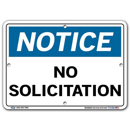 Vestil Polystyrene Sign, 7-1/2" Height, 10-1/2" Width, Polystyrene, Rectangle, English SI-N-03-A-PS-040